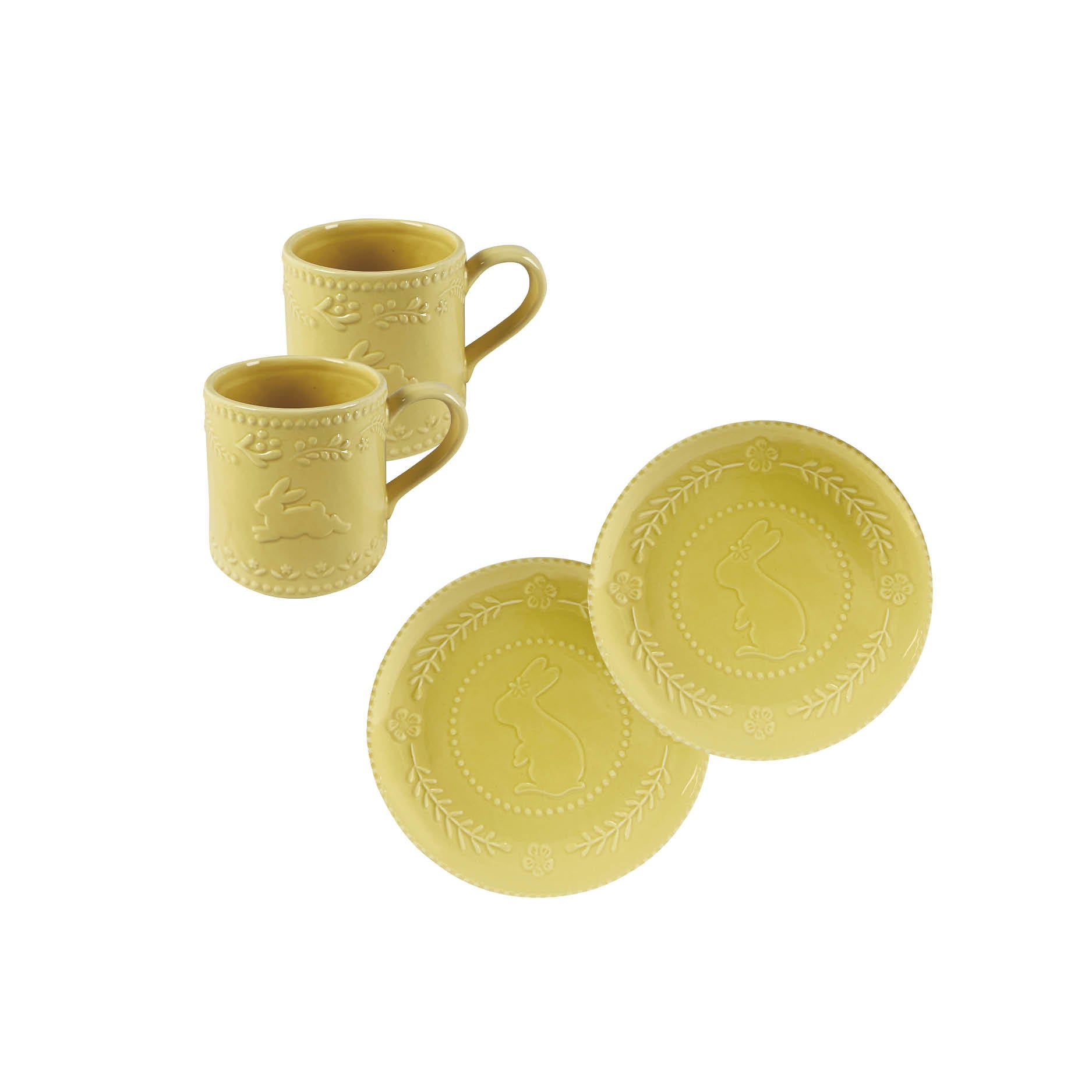 Seasons Easter Collection Krus og asjett 2pk Gul