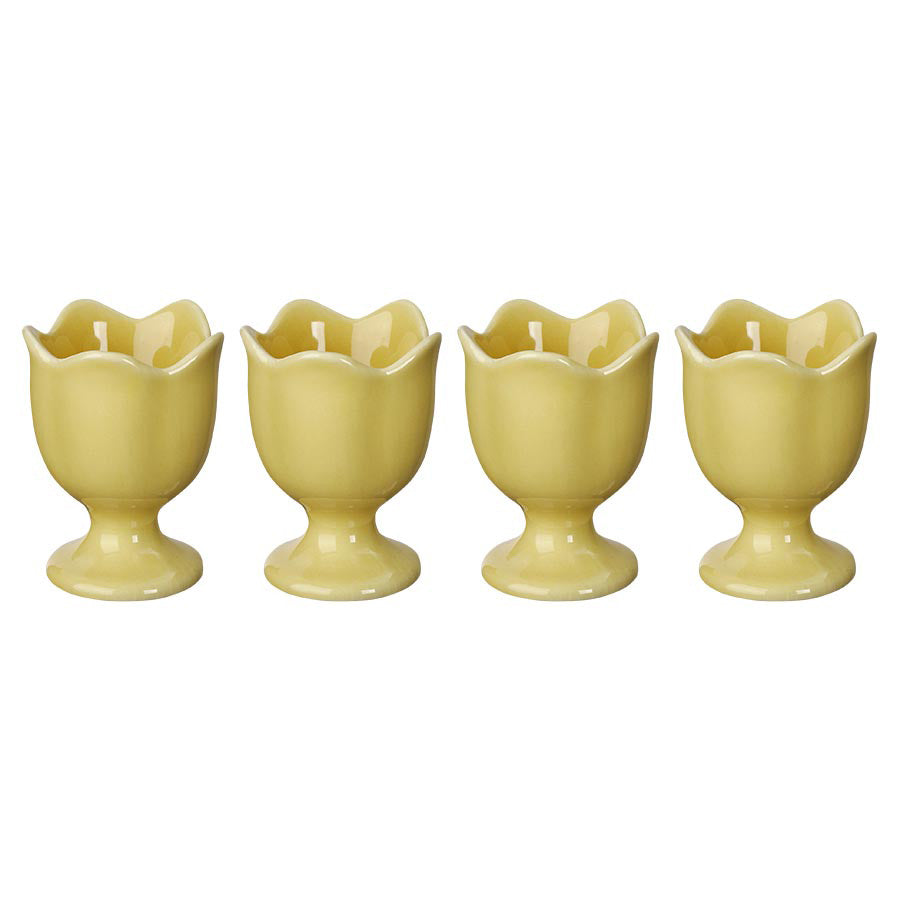Seasons Eggeglass 4pk gul 7cm fra Seasons Spring Collection - fargerike eggeglass som gir frokostbordet et solfylt løft.