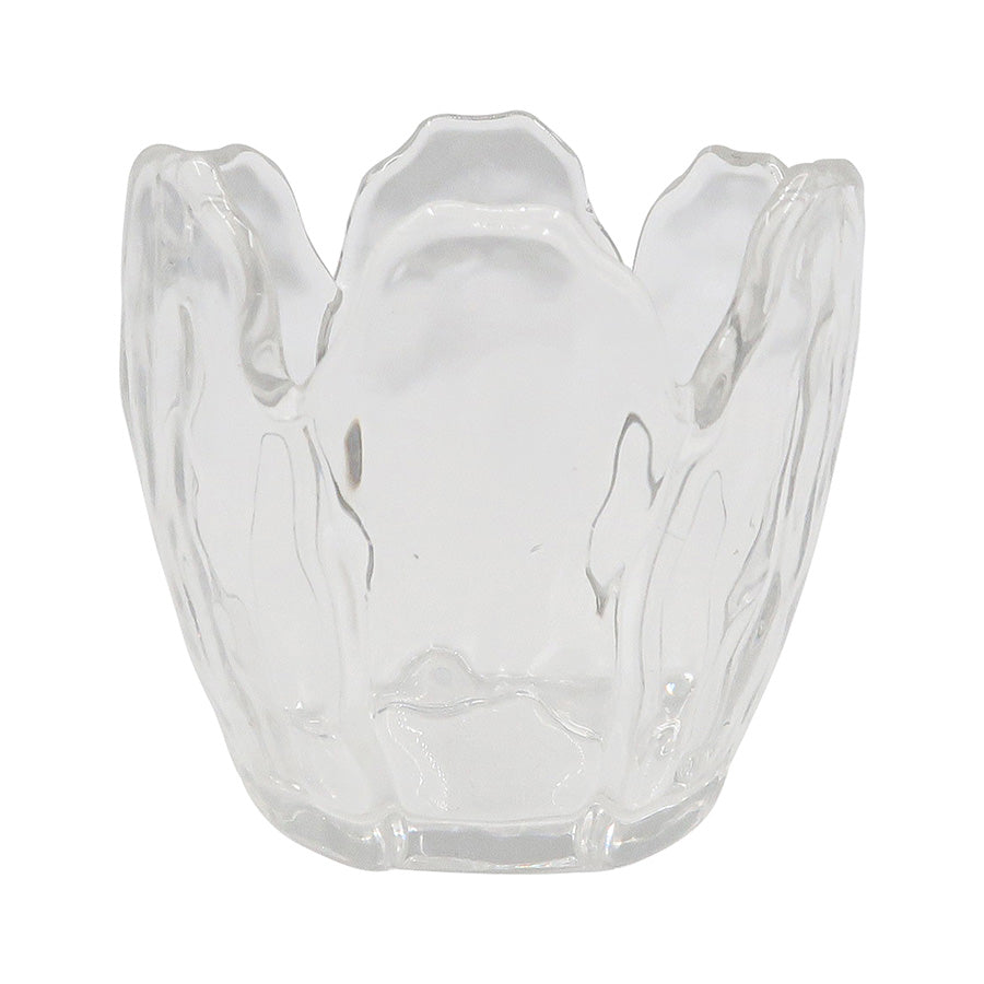 Seasons lyslykt i klar glass i organisk, bølget form, 8,5x8 cm, perfekt for setting av stemning i ethvert rom.