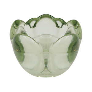 Seasons lyslykt fra Spring Collection, 8x5,5cm, grønn glasslykts formet som en blomst, perfekt for stemningsfull belysning.