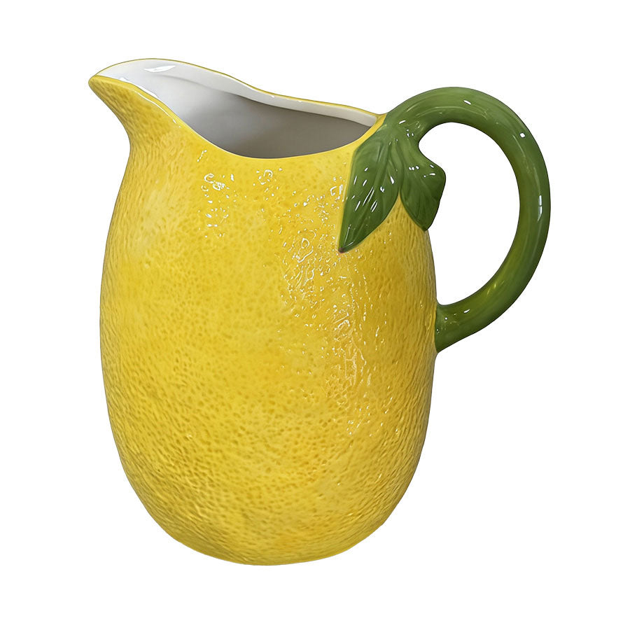 SEASONS Seasons Summer Collection mugge 1,2L – Mugge med sitroninspirert form, strukturert overflate og grønn bladhank for sommerservering