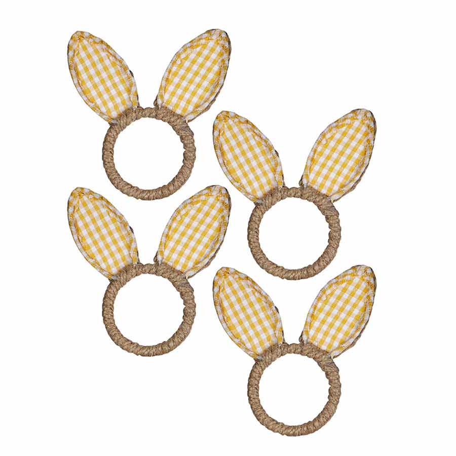 Seasons Easter Collection Serviettring m/Kaninører 4pk Gul