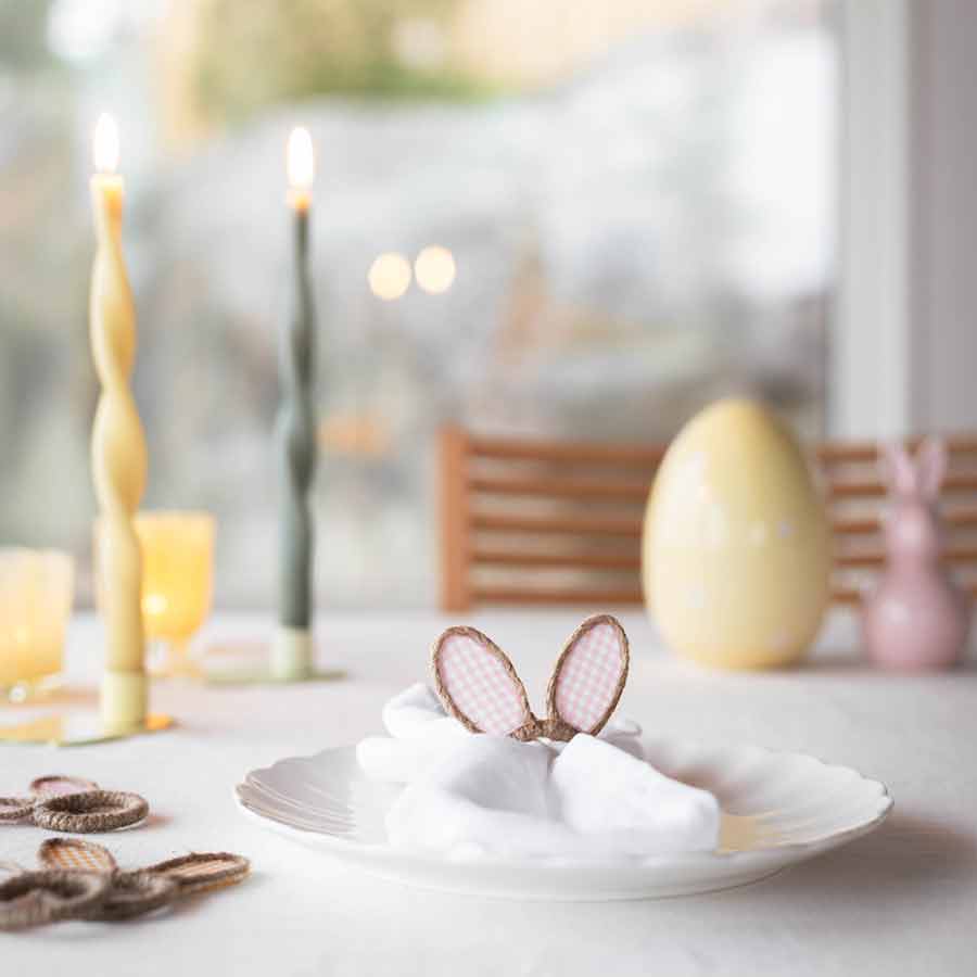 Seasons Easter Collection Serviettring m/Kaninører 4pk Rosa