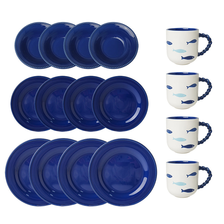 Seasons Summer Collection Marine Servisesett 4x Kuvert