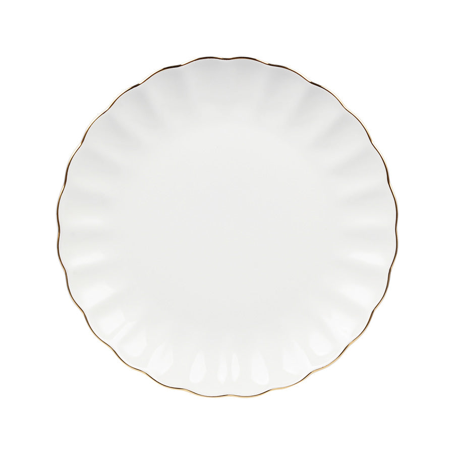 Nova Lilly Tallerken 21cm Hvit m/Gullkant