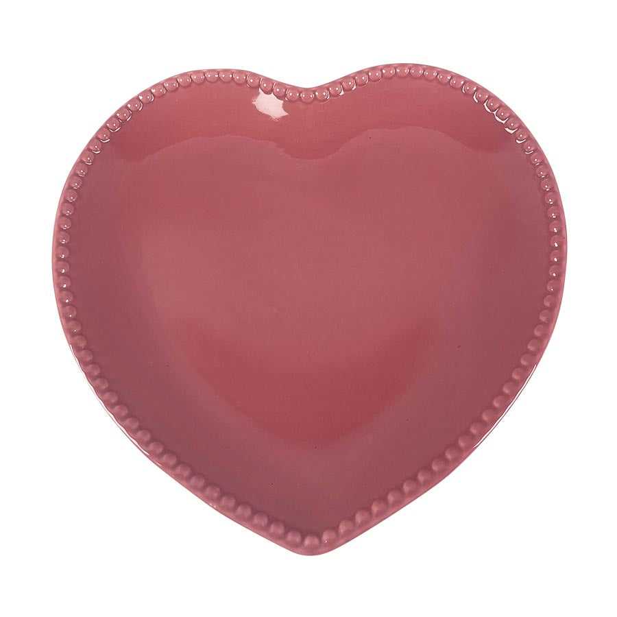 Seasons Love Collection Hjerteformet Tallerken 25cm Rosa