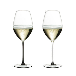 RIEDEL Champagne  Veritas Champagne Wine 2pk 270-årsjubileum – to champagneglass i klart krystall med musserende vin og fine bobler