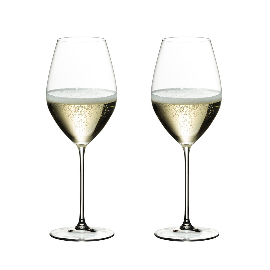 RIEDEL Champagne  Veritas Champagne Wine 2pk 270-årsjubileum – to champagneglass i klart krystall med musserende vin og fine bobler