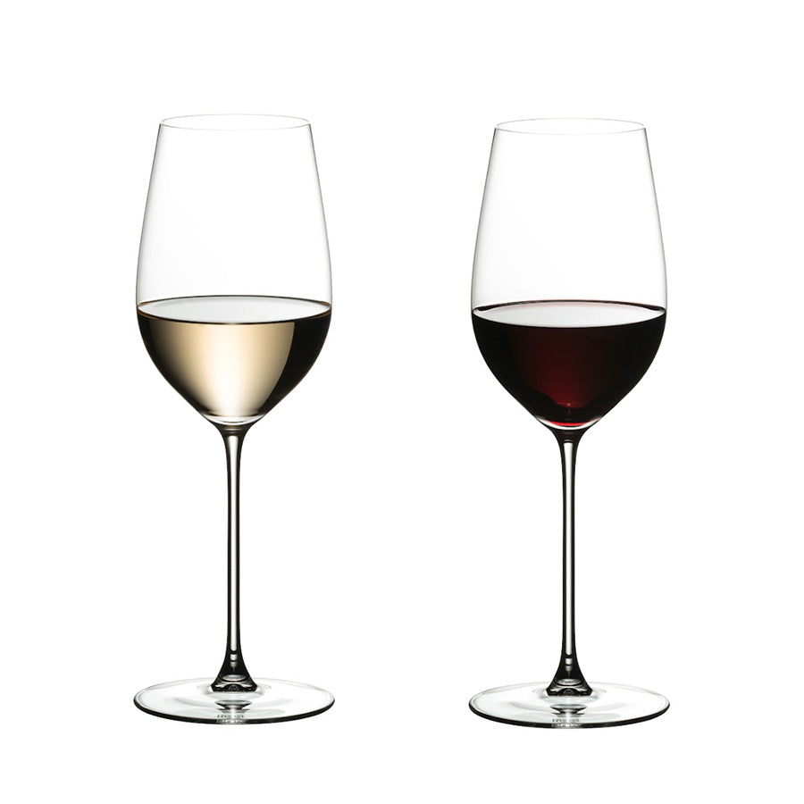 RIEDEL Veritas Riesling/Zinfandel 2pk 270-årsjubileum – to vinglass med hvitvin og rødvin, klare krystallglass