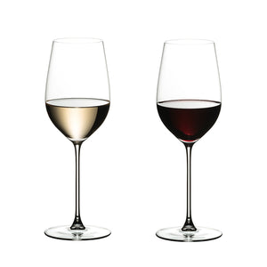 RIEDEL Veritas Riesling/Zinfandel 2pk 270-årsjubileum – to vinglass med hvitvin og rødvin, klare krystallglass
