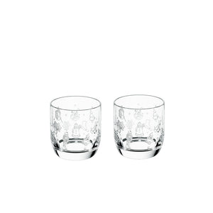 To Villeroy & Boch Toy's Delight shotglass i klart krystallglass med lekne julegraveringer