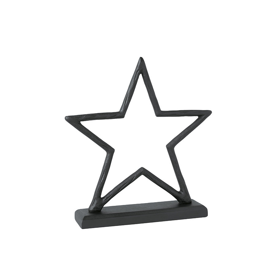 Villeroy & Boch Christmas Chic stjerne i sort, 24 cm, på fot