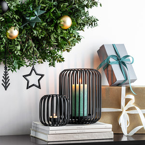 Villeroy & Boch Christmas Chic Lyslykt Sort 12,5cm – sort lyslykt med telys i stilfull juledekorasjon