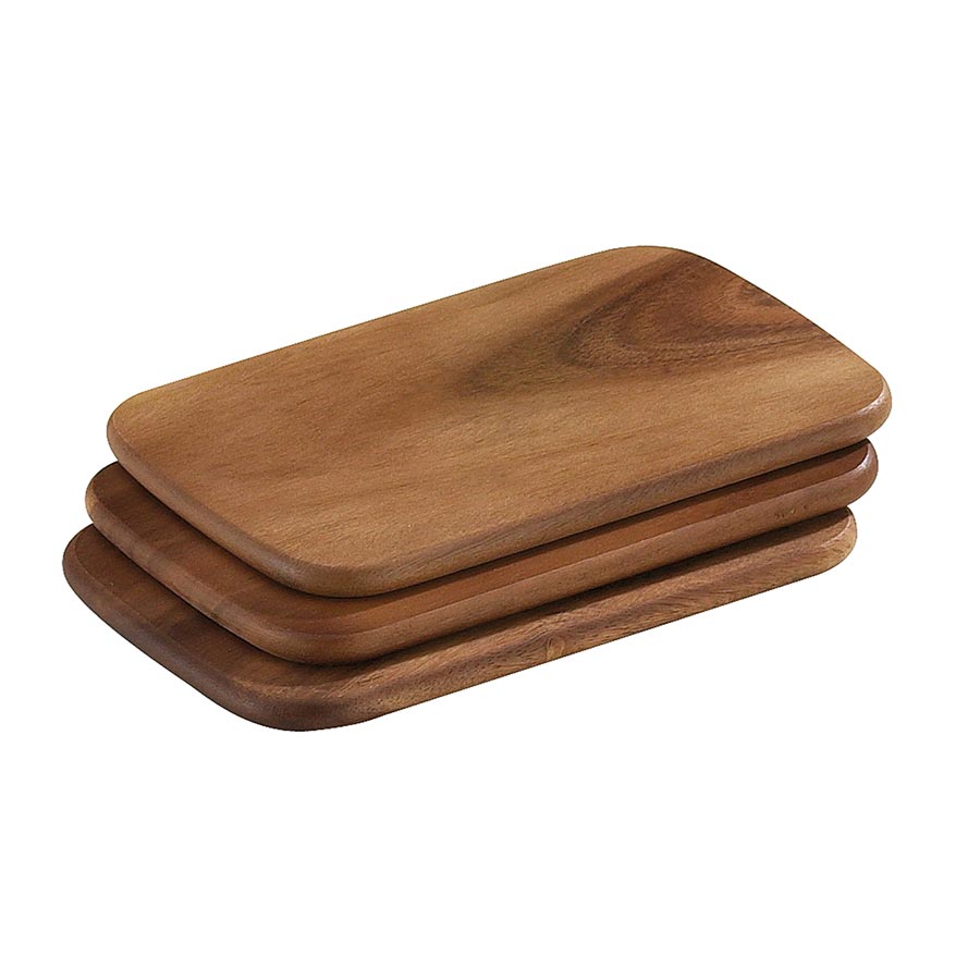 Frokostbrett Akasia 3 Deler 22X15 cm