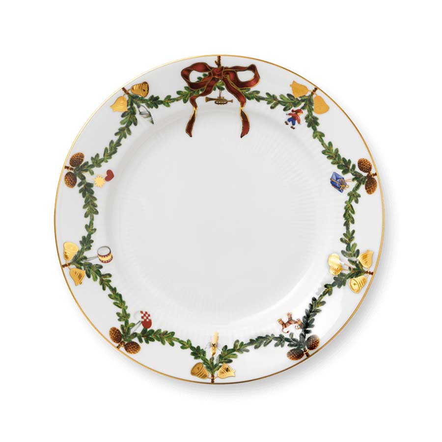 Royal Copenhagen Stjerne Riflet Jul Tallerken 22cm
