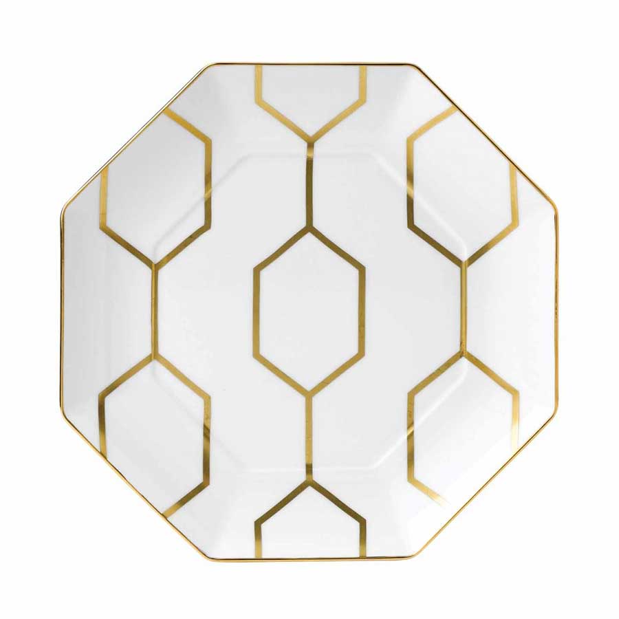 Wedgwood Arris Asjett Oktagonal 23cm Hvit