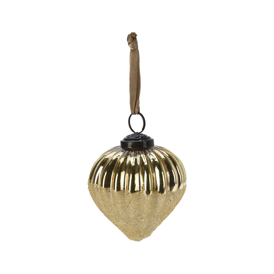 Julekuler Dråpe 8cm Gull