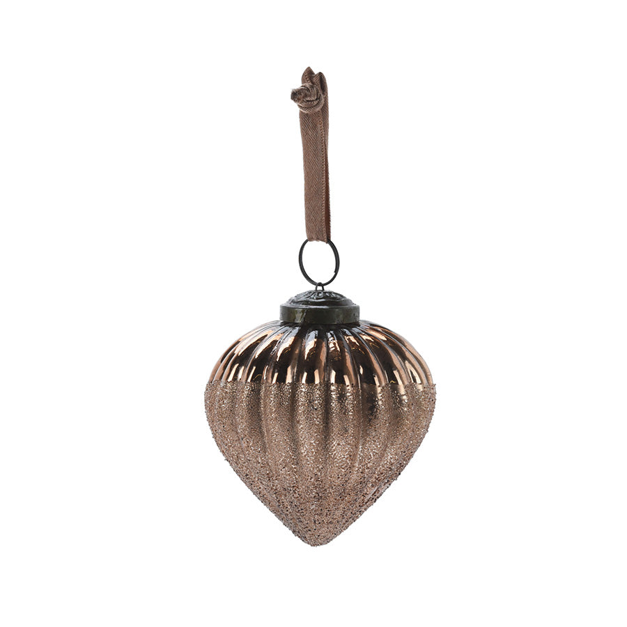 Børscompagniet Julekuler Dråpe 8cm Kobber