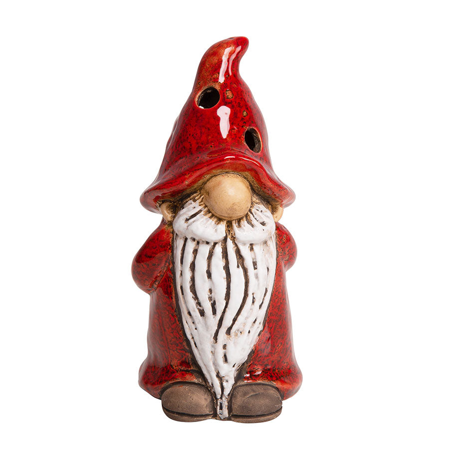 Nisse Julefigur Keramikk m/LED-Lys 15cm