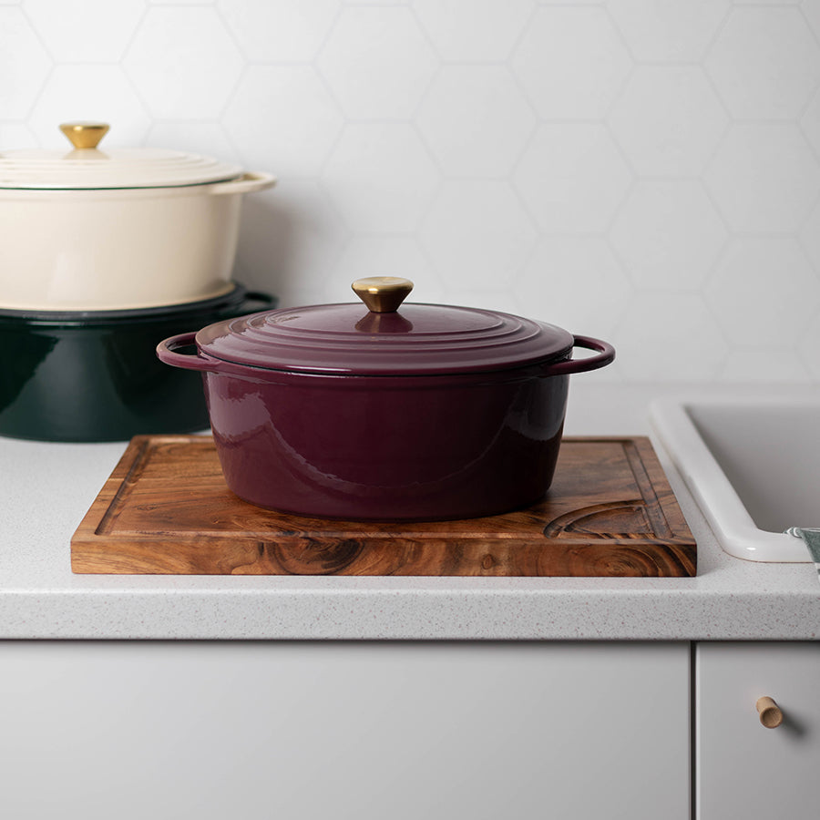 Christiania 1739 Støpejern Støpejernsgryte 5L Burgunder