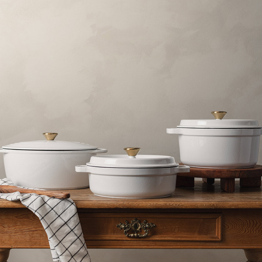 Christiania 1739 Støpejernsgryte 5l Hvit