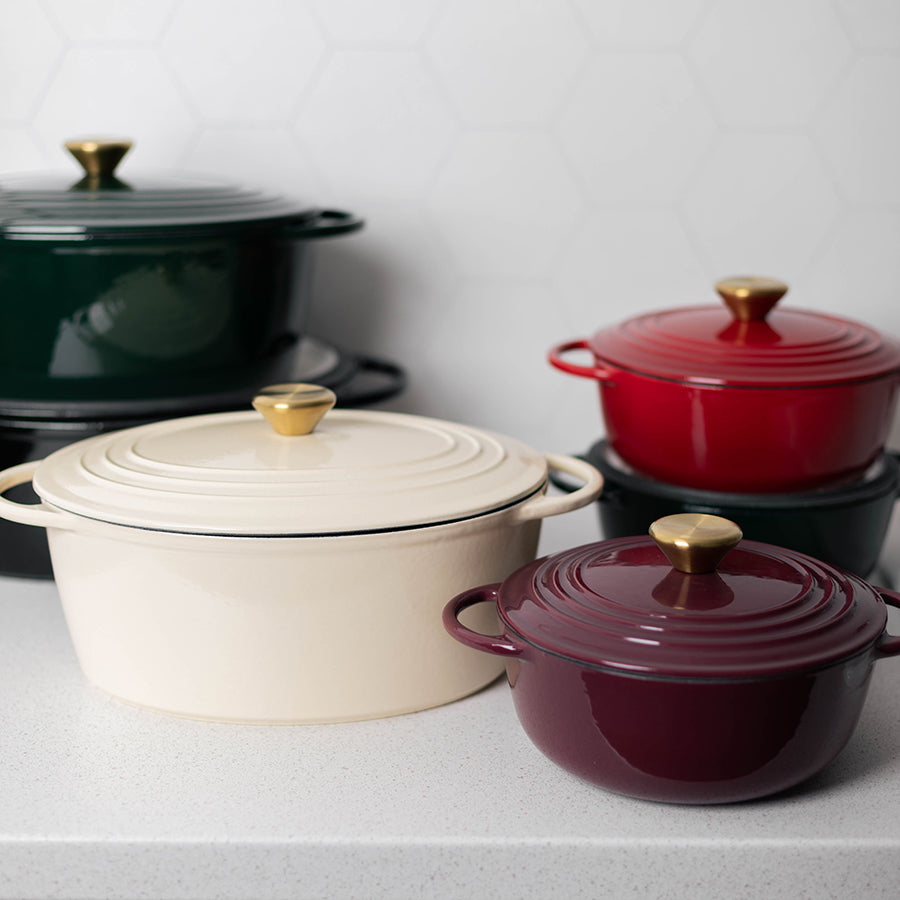 Christiania 1739 Støpejern Oval Støpejernsgryte 5L Krem