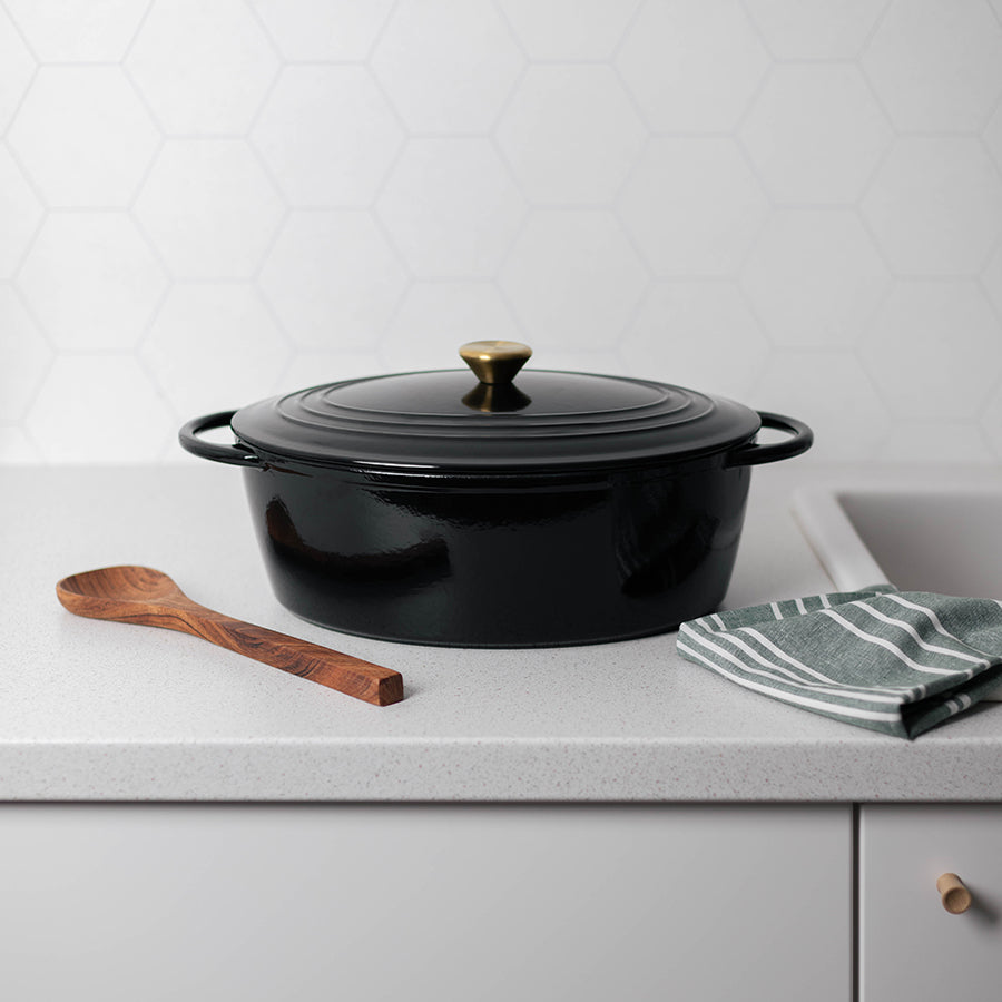 Christiania 1739 Støpejernsgryte Oval 5l Mørk Blå