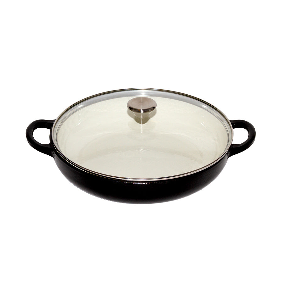 Christiania 1739 Støpejernsgryte med Glasslokk 3,9L Sort
