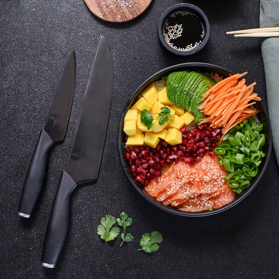 Porsgrunds Porselænsfabrik De Cuisson Kokkekniv 21 Cm Sort Knivblad