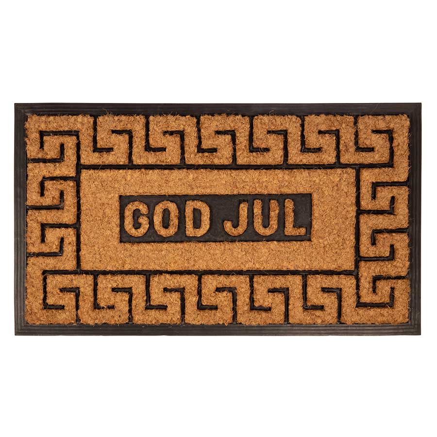 Dørmatte God Jul Kokos/Gummi 40x70cm