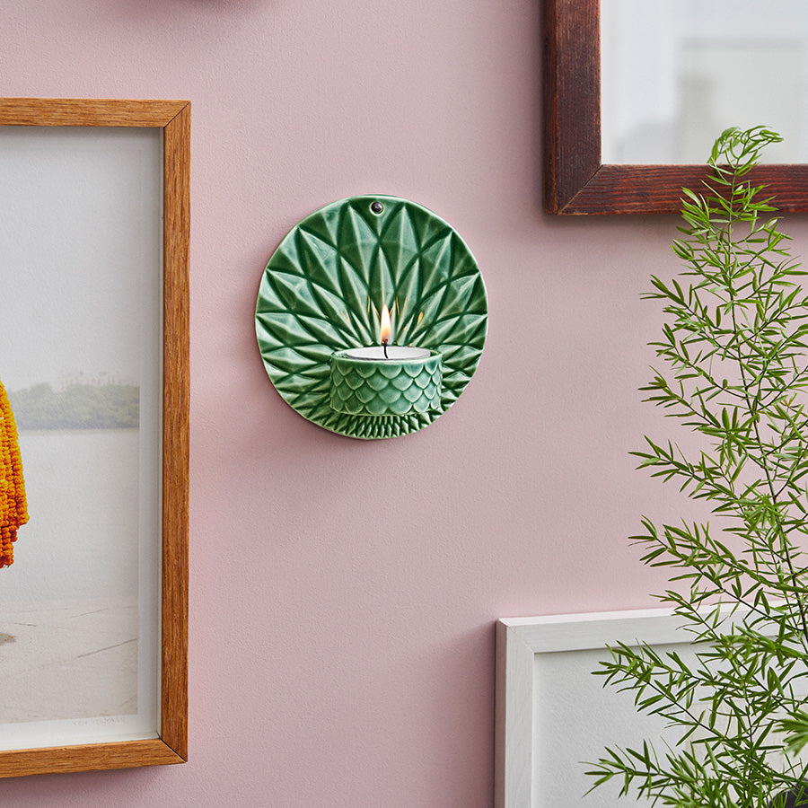 PIPANELLA WALL VOTIVE SCALES GREEN