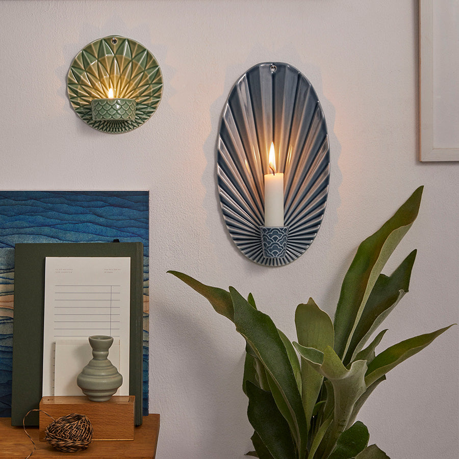 PIPANELLA WAVES CANDLE SCONCE MIDNIGHT