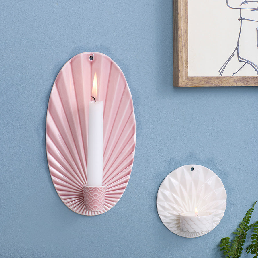 PIPANELLA WAVES CANDLE SCONCE BLUSH