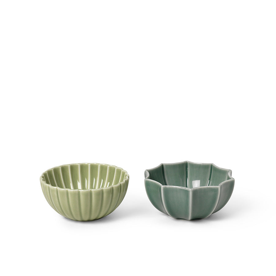 SAMSURIUM MINI BOWLS WASABI & SPRUCE, SET OF 2 PCS.