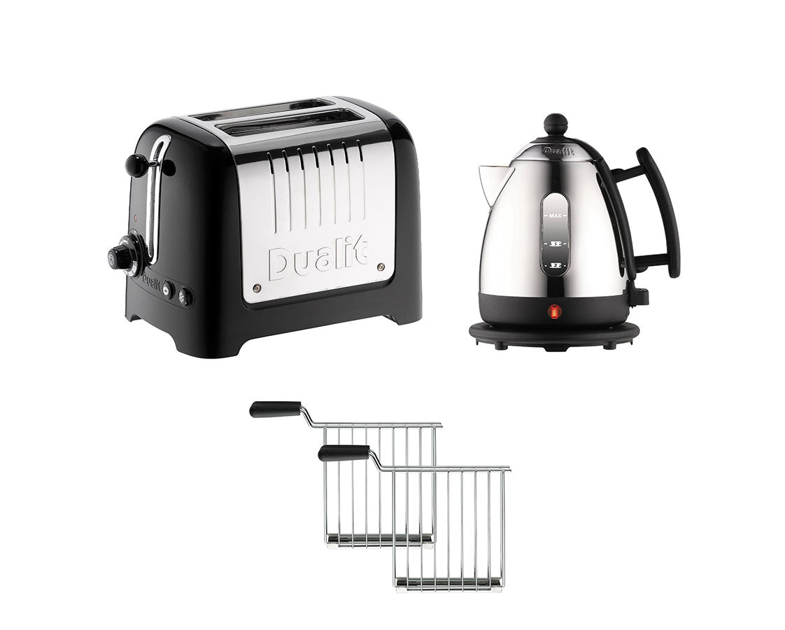 Dualit Lite Pakke med Vannkoker og Brødrister Sort