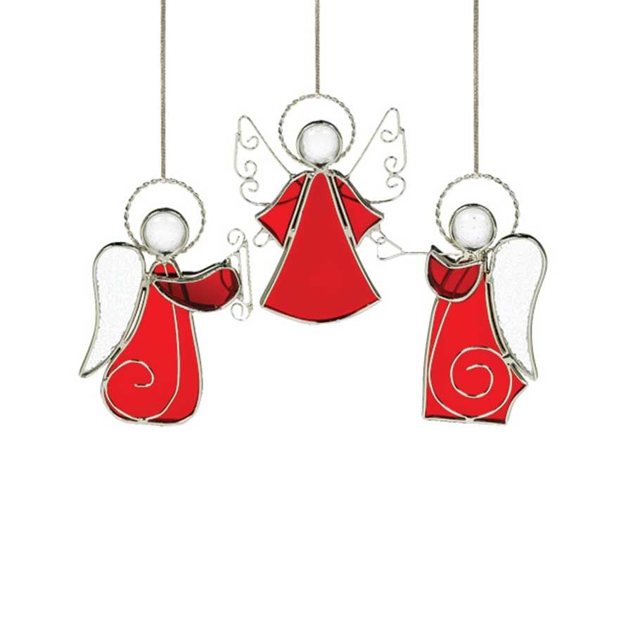 Hadeland Glassverk Tiffany Engel 3pk Rød