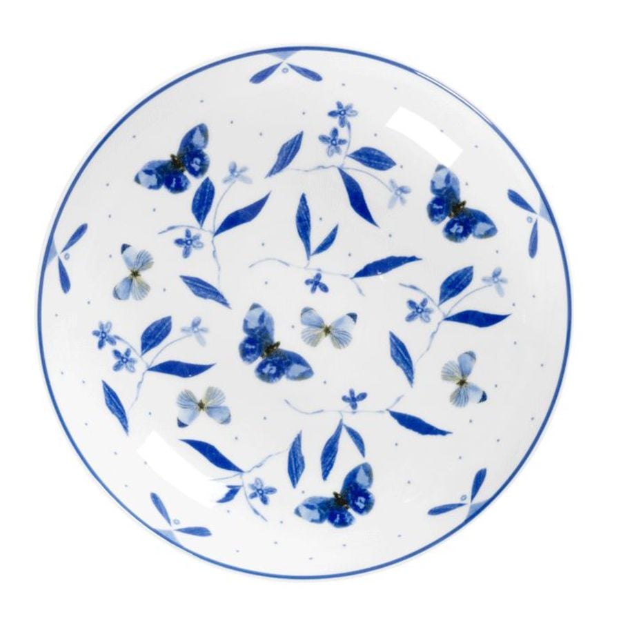 Porsgrunds Porselænsfabrik Bluebird Butterfly Dyp Tallerken 25 cm