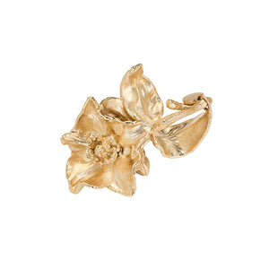 Håndlaget julerose ornament i 18 kt forgylt aluminium fra Flora Danica, perfekt til julepynt eller gave.