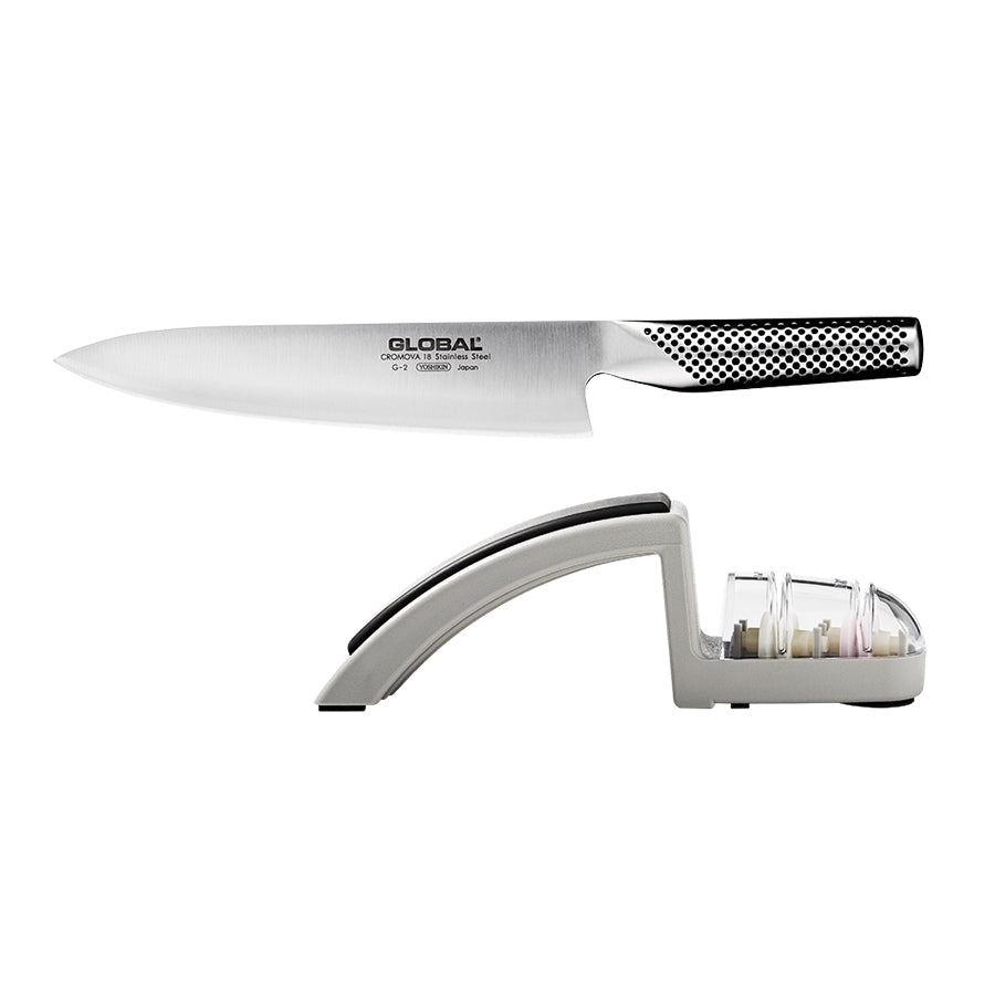 Global Knivsett G-2 Kokkekniv Og H-220GB Knivsliper