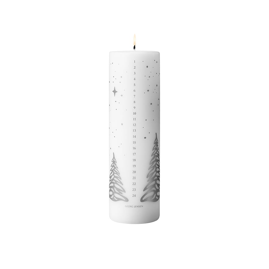 Georg Jensen Julepynt 2023 Kalenderlys Sølv