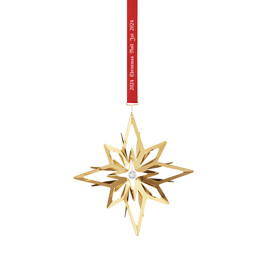 Georg Jensen Julepynt 2024 Juleuro Stjerne 18KT Forgylt