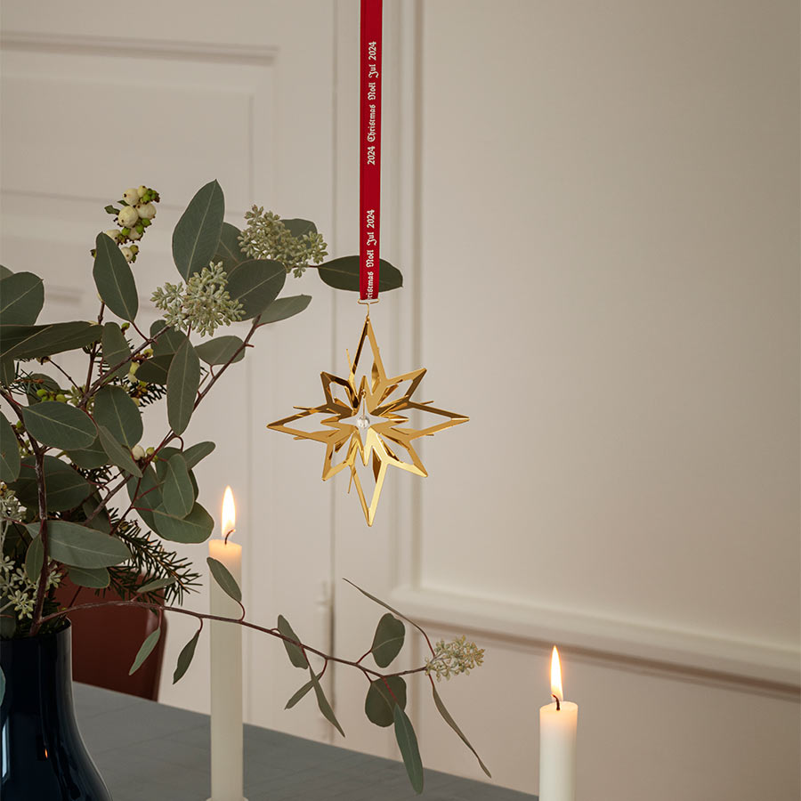 Georg Jensen Julepynt 2024 Juleuro Stjerne 18KT Forgylt