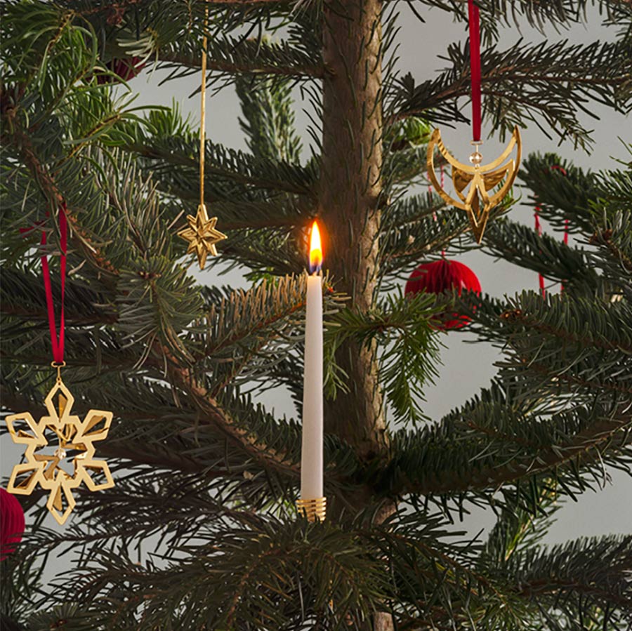 Georg Jensen Julepynt 2024 Juleuro Engel & Snøfnugg 18KT Forgylt