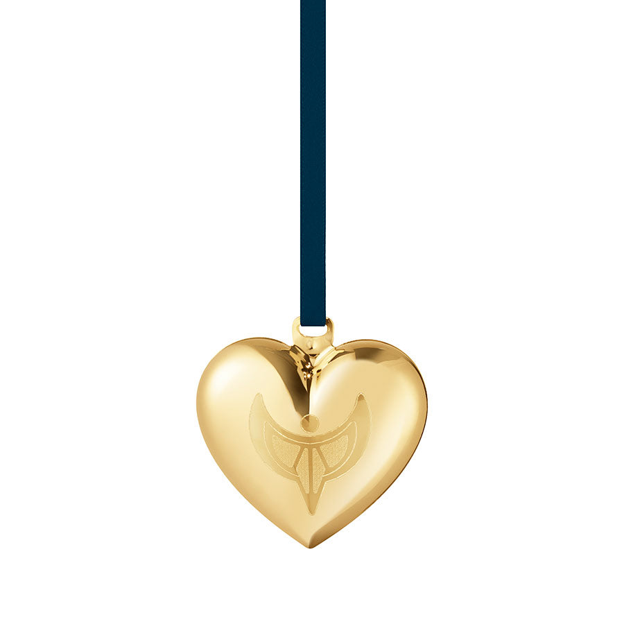 Georg Jensen Julepynt 2024 Julehjerte 18kt Gull Forgylt