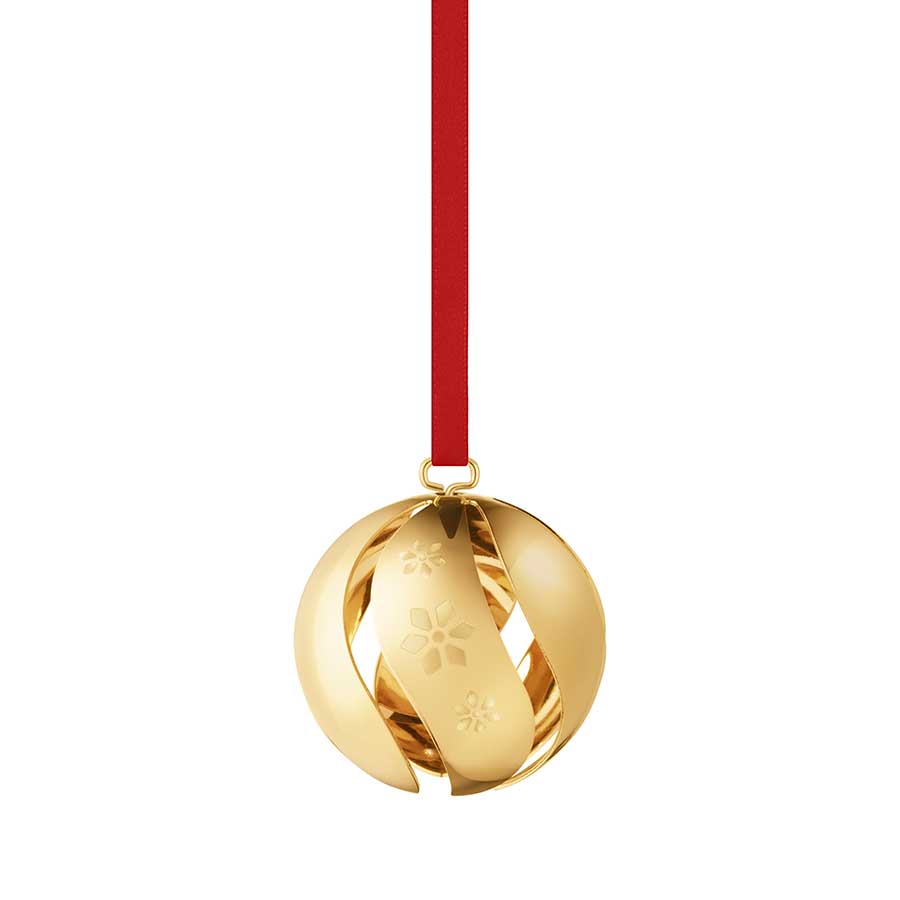 Georg Jensen Julepynt 2024 Julekule 18kt Forgylt