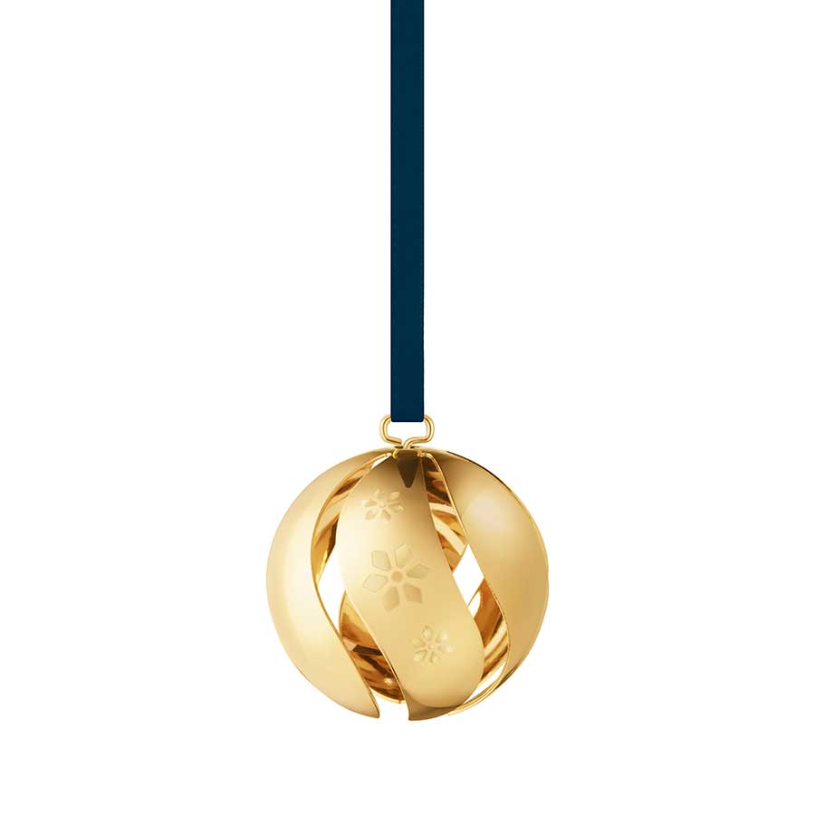 Georg Jensen Julepynt 2024 Julekule 18kt Forgylt