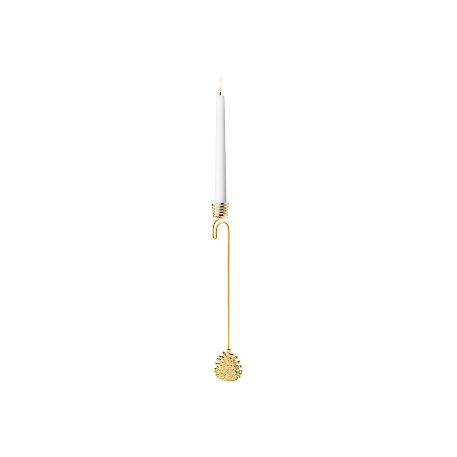 Georg Jensen Julepynt 2023 Lysestake Kongle 18kt Gullbelagt