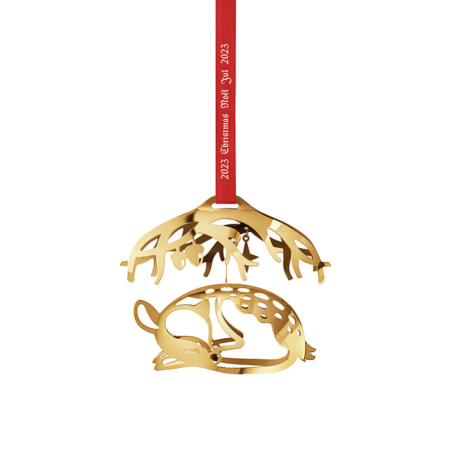 Georg Jensen Julepynt 2023 Dådyr 18kt Gullbelagt