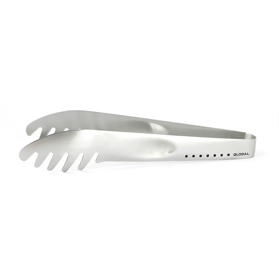 Global pastaklype i rustfritt stål, designet for effektiv servering av pasta og nudler, med smart grep og ergonomisk form.
