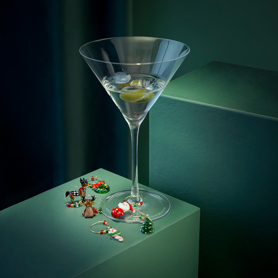 Hadeland Glassverk Anheng til Vinglass m/ Julemotiv 6pk